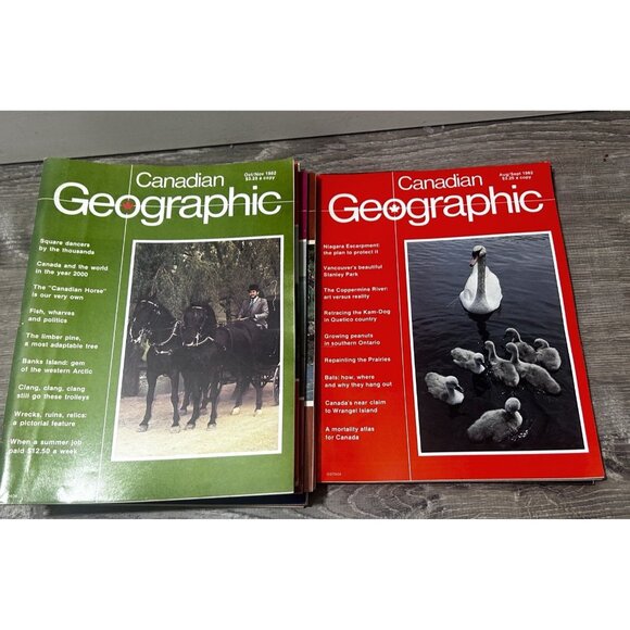 Canadian Geographic Magazines 1980-82 Lot of 12 Paperback - Picture 6 of 7